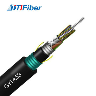 Açık Optik Fiber Kablolar Tedarikçisi 12 Çekirdekli Doğrudan Gömülü Zırhlı Fiber Optik Kablo GYTA53
