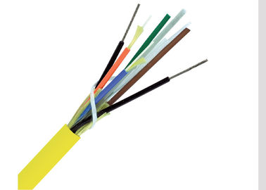 sarı ceket 12core Kapalı Dağıtım fiber optik kablo ile 0.9mm Kablo