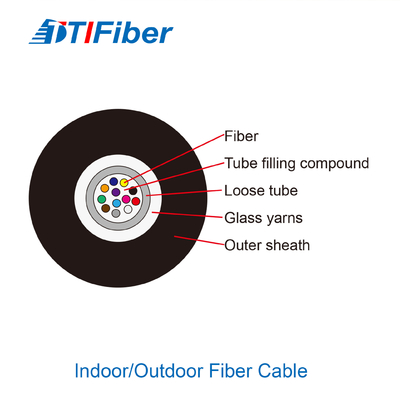 FTTH İçin Kapalı Açık Metalik Olmayan SM G652D Fiber Optik Kablo Sıçan Kanıtı