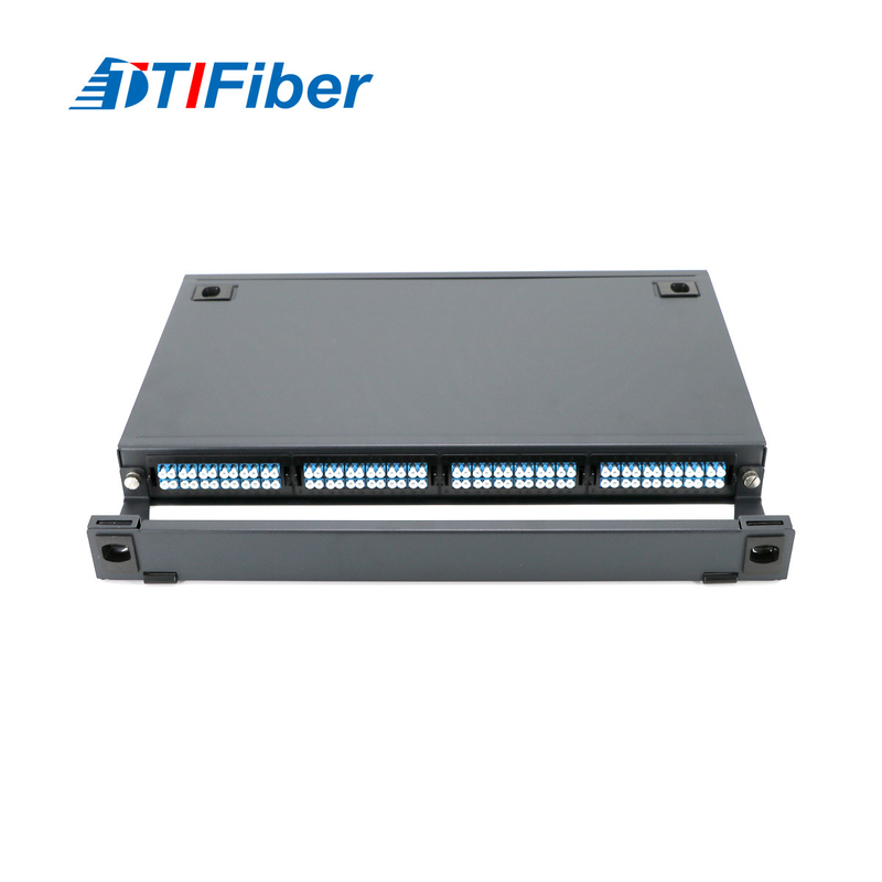Sc / Fc / St / Lc Raf Montajlı Ekleme Fiber Optik Patch Panel 1U 12 - 24 Çekirdek