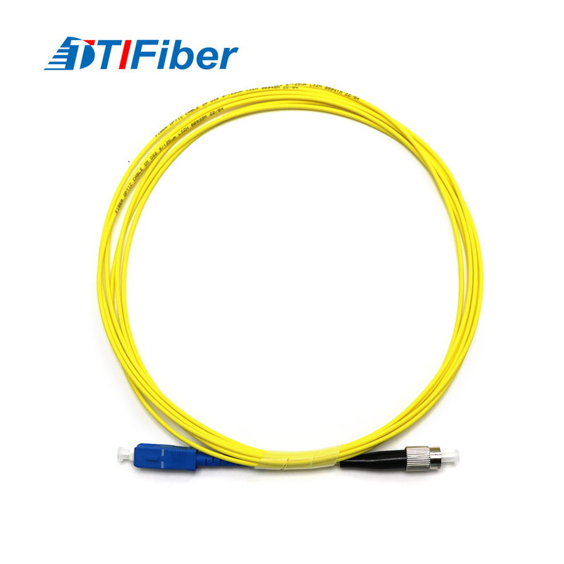 FTTH için Tek Modlu Simplex 2.0mm 3.0mm FC-SC Fiber Optik Yama Kablosu