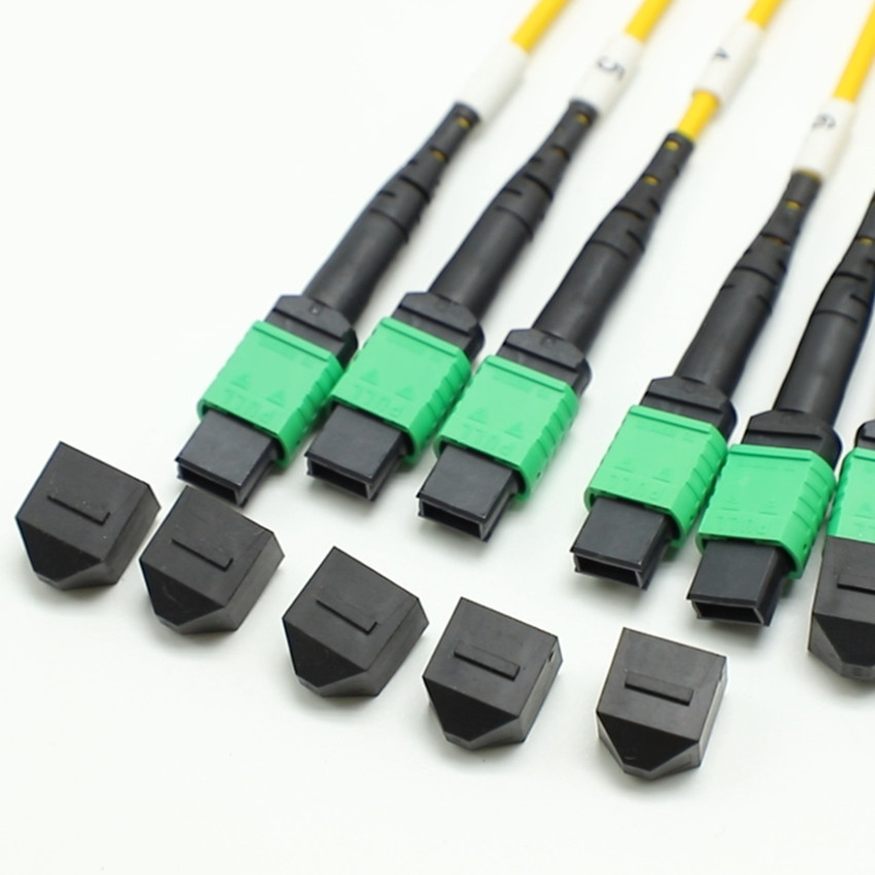 100G 200G MPO Erkek Kadın 8 12 16 24 Küçük alanlarda yüksek yoğunluklu kablolama için MPO'ya Fiber to Female Male Fiber Optic Patch Cord
