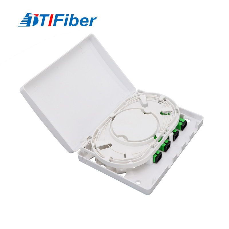 SC 4 Portlu FTTH Mini Fiber Optik Terminal Kutusu İç Mekan Duvar Montajı